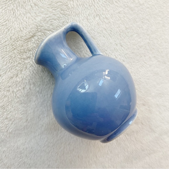Vintage English Mini Jug Pitcher Soft Blue Glaze Made in England - Picture 3 of 10